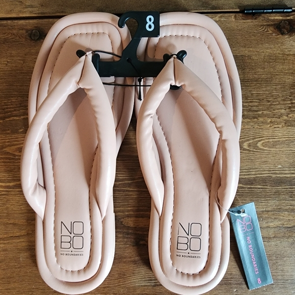 No Boundaries Shoes - NB Pink Blush Memory Foam Flip Flops